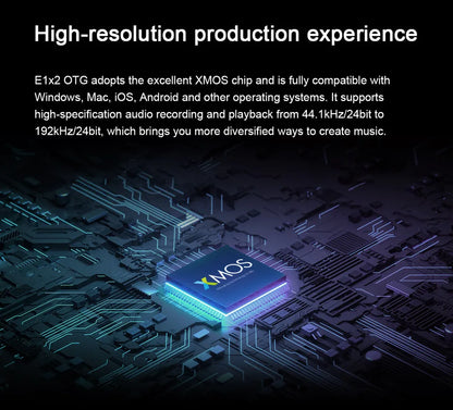 White 2-in-1 OTG Audio Interface for PC & Phone