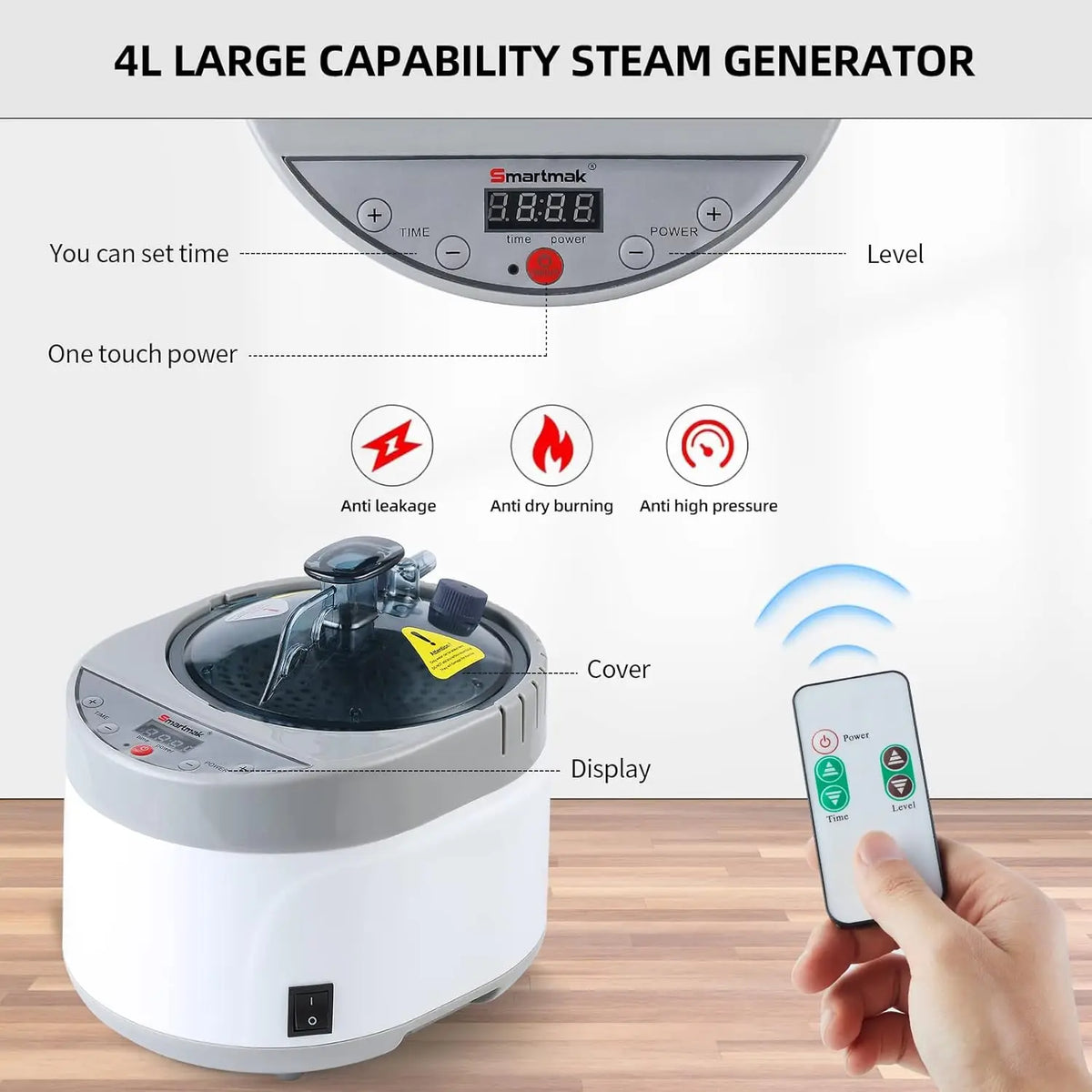 Large Portable Steam Sauna Tent with 4L Steamer