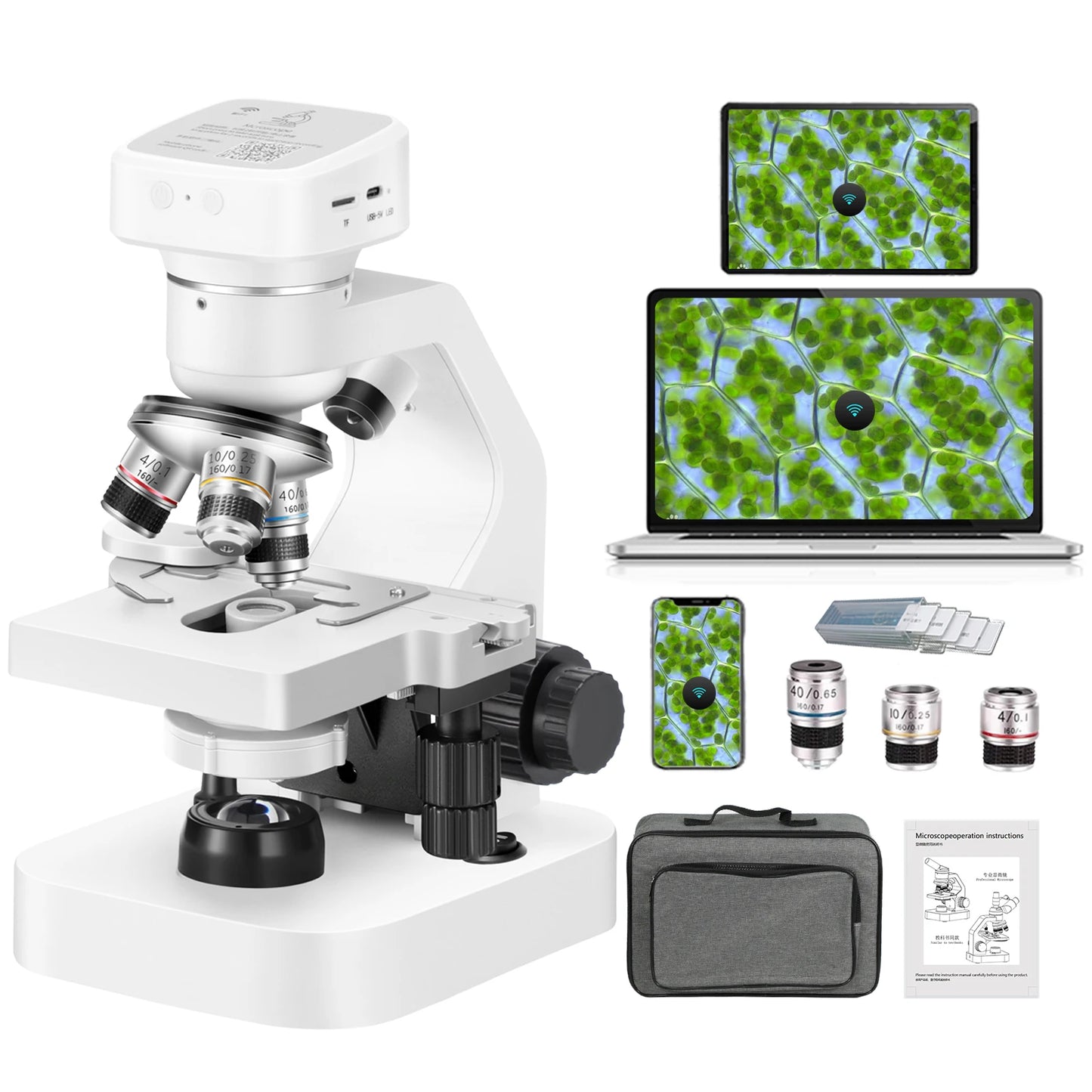 Wireless WiFi Digital Microscope with HD Magnification