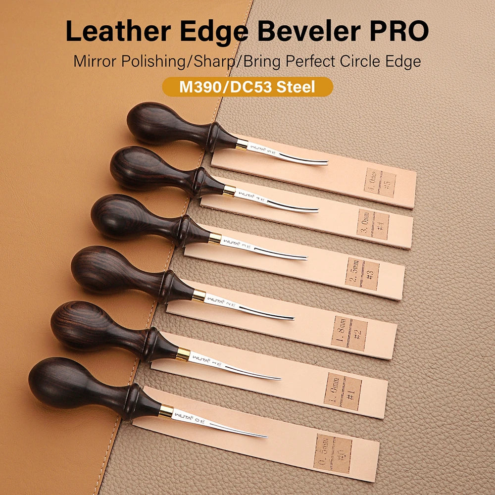 Leather Edge Skiver Beveler Cutter 6-Size Craft Tool Set
