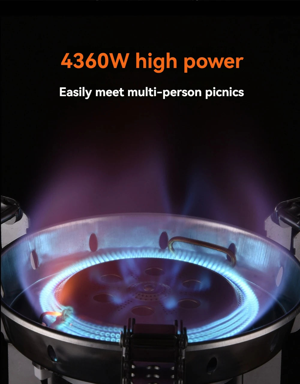 6800W Portable Gas Camping Stove for Outdoor Cooking