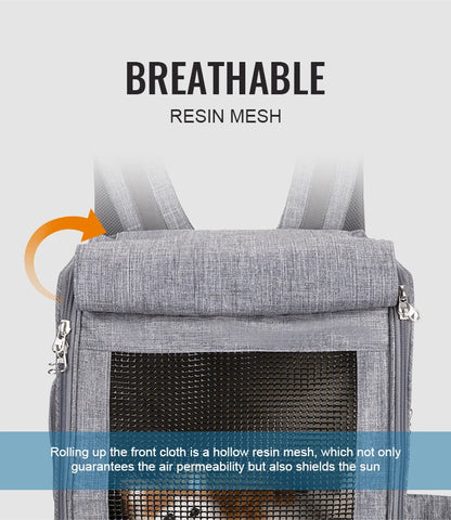 Portable Pet Travel Carrier Bag Breathable Design Purple