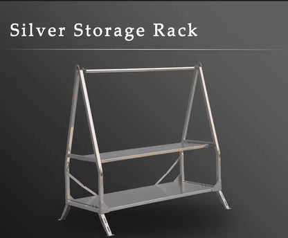 Portable Folding Camping Storage Shelf Stainless Steel Rack