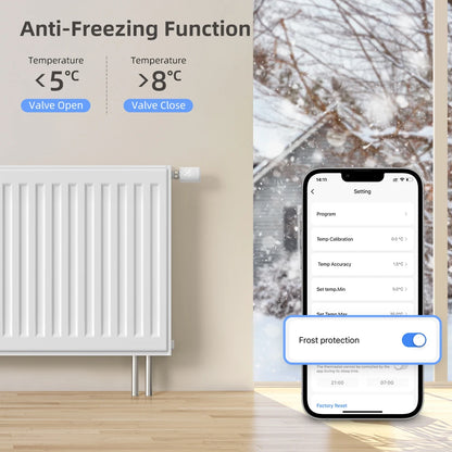 6PC WiFi TRV Radiator Valve Smart Temperature Controller