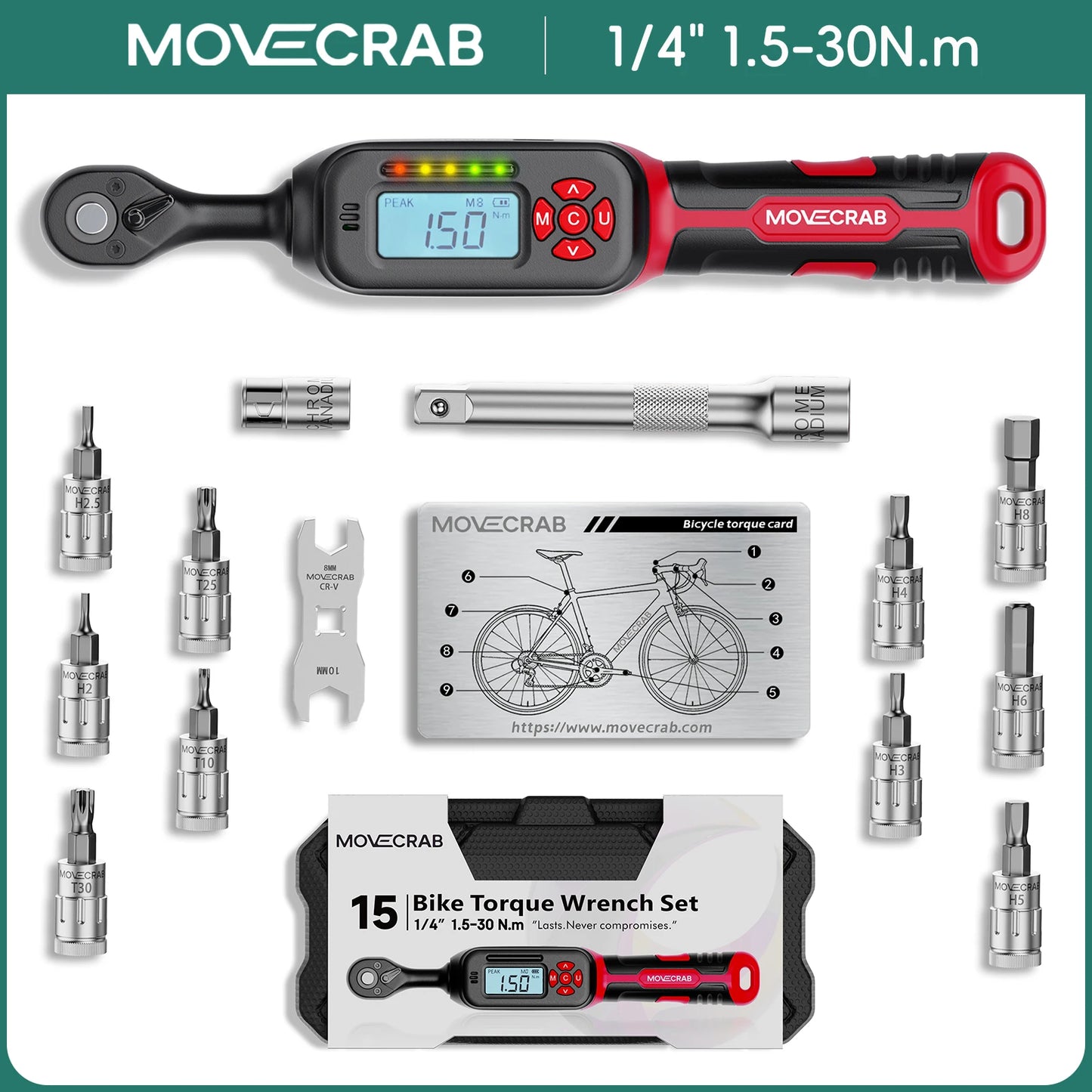 Professional Bicycle Torque Wrench Set 40 Piece
