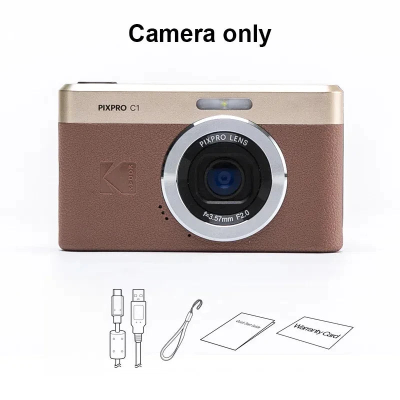 13MP Digital Camera with 26mm Lens Brown