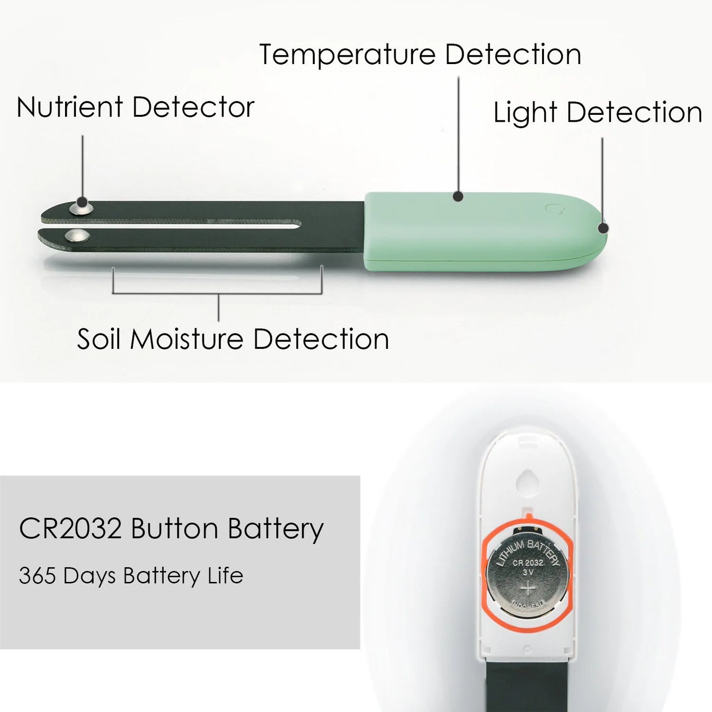 Smart Soil Moisture & Fertility Sensor Green (6 pcs)