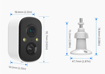 3MP Wireless Solar Security Camera with 64GB Storage