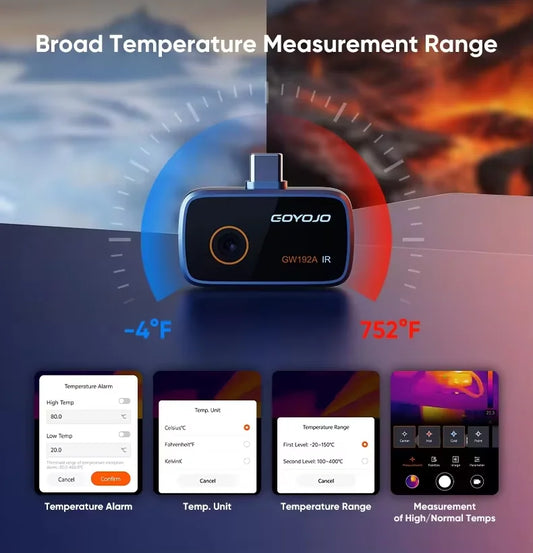 Portable Thermal Imaging Camera for Android Phone 256x192