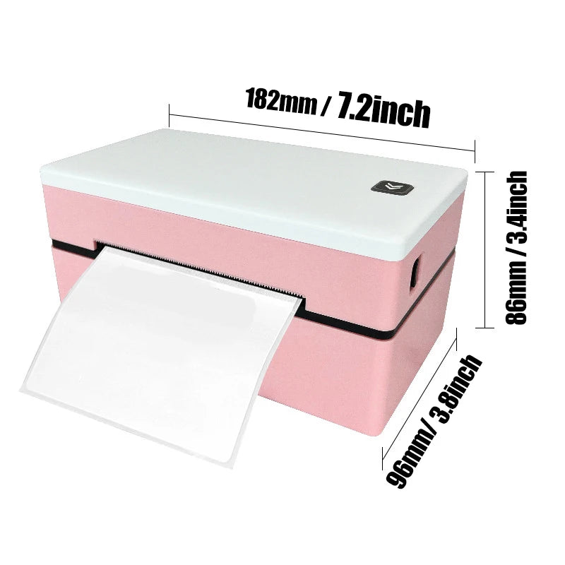 Portable 4 Inch Thermal Label Printer Bluetooth USB