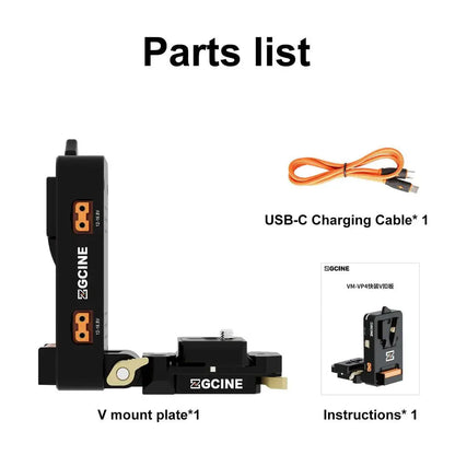 Dual V-Mount Battery Plate with Quick Release for DSLR
