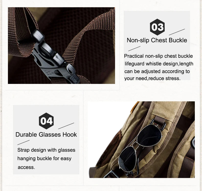 Large Waterproof Camera Backpack with Laptop Compartment