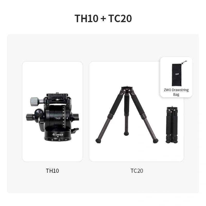 TH10 Fluid Tripod Head with TC20 Carbon Fiber Tripod