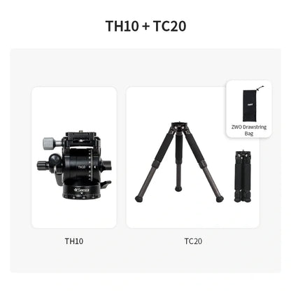 TH10 Fluid Tripod Head with TC20 Carbon Fiber Tripod
