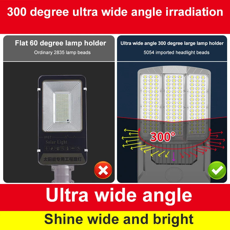 2000W Solar Street Light with Remote Control Waterproof