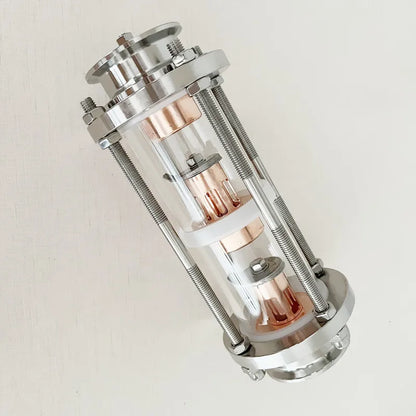 3-Tier 2 Inch Distillation Column Copper Bubble Plate Set
