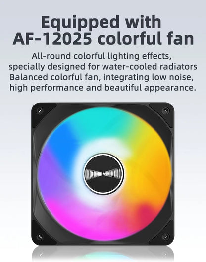 240mm RGB CPU Liquid Cooler with White Dual Fans