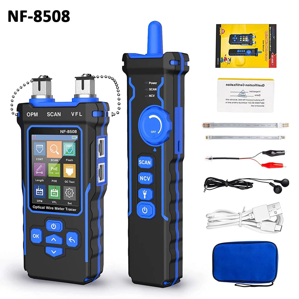 Professional Network Cable Tester with Optical Power Meter and VFL
