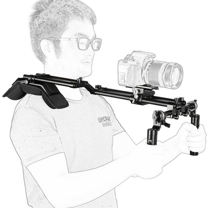 Professional Camera Shoulder Rig Kit Dual Handgrip DSLR Camcorder Mount