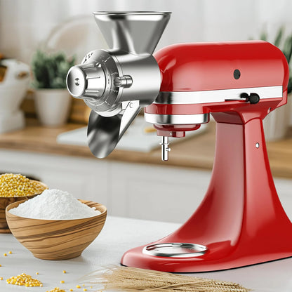 Adjustable Grain Mill Attachment for Dry Grains