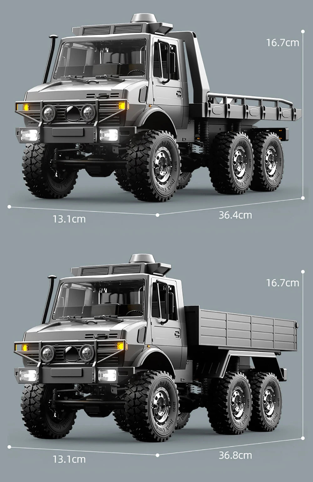 6WD RC Climbing Truck Off-Road LED Lights