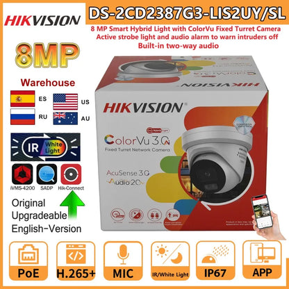 8MP Smart Security Camera 4K Color Night Audio Alert