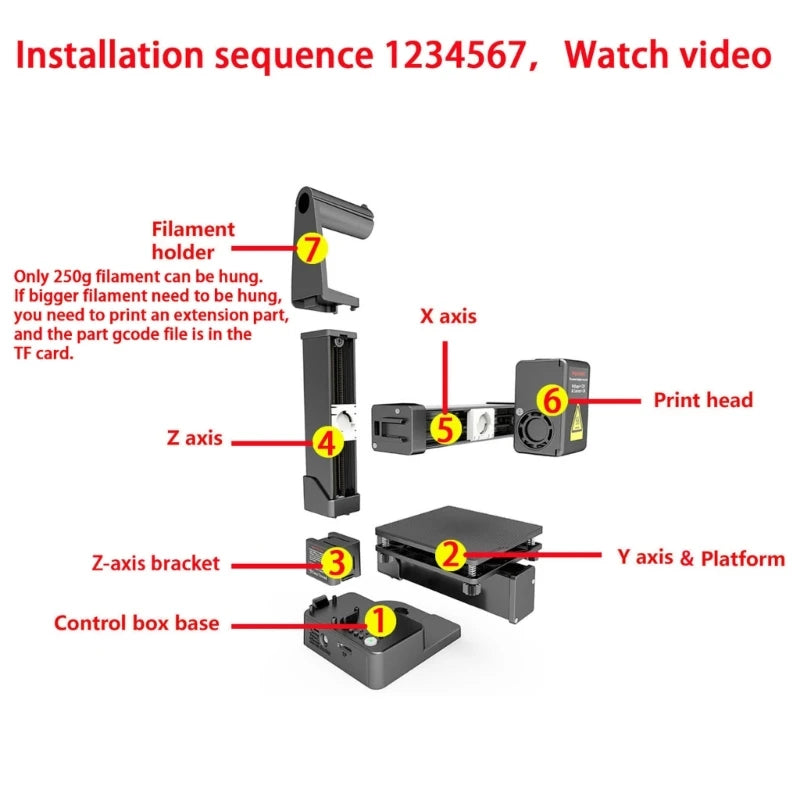 K10 Mini 3D Printer Lightweight Quiet Automatic Slicing