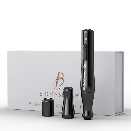 Cordless Rotary Tattoo Pen 2400mAh Battery 3.5mm Stroke Black