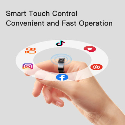 Ceramic Smart Ring Size 8 Waterproof Remote Control