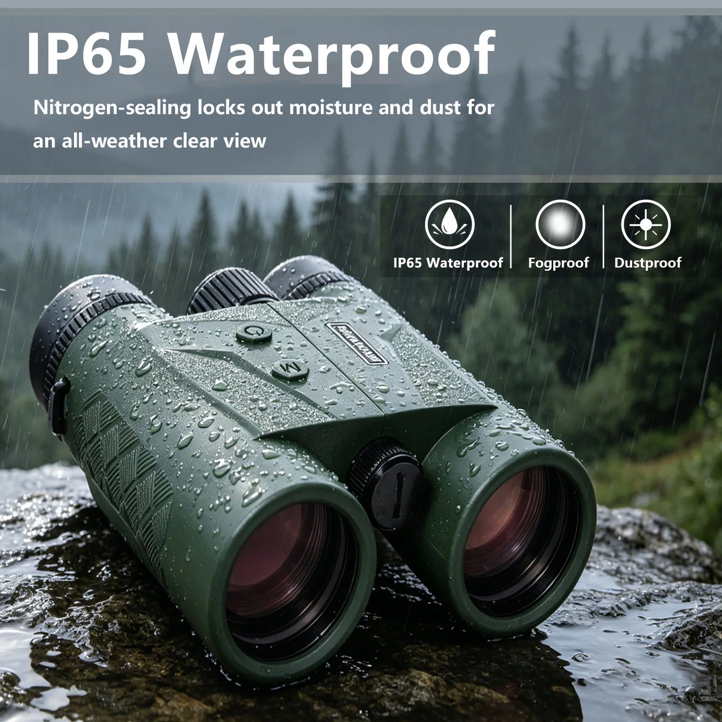 Professional 10×42 Rangefinder Binoculars 2400m