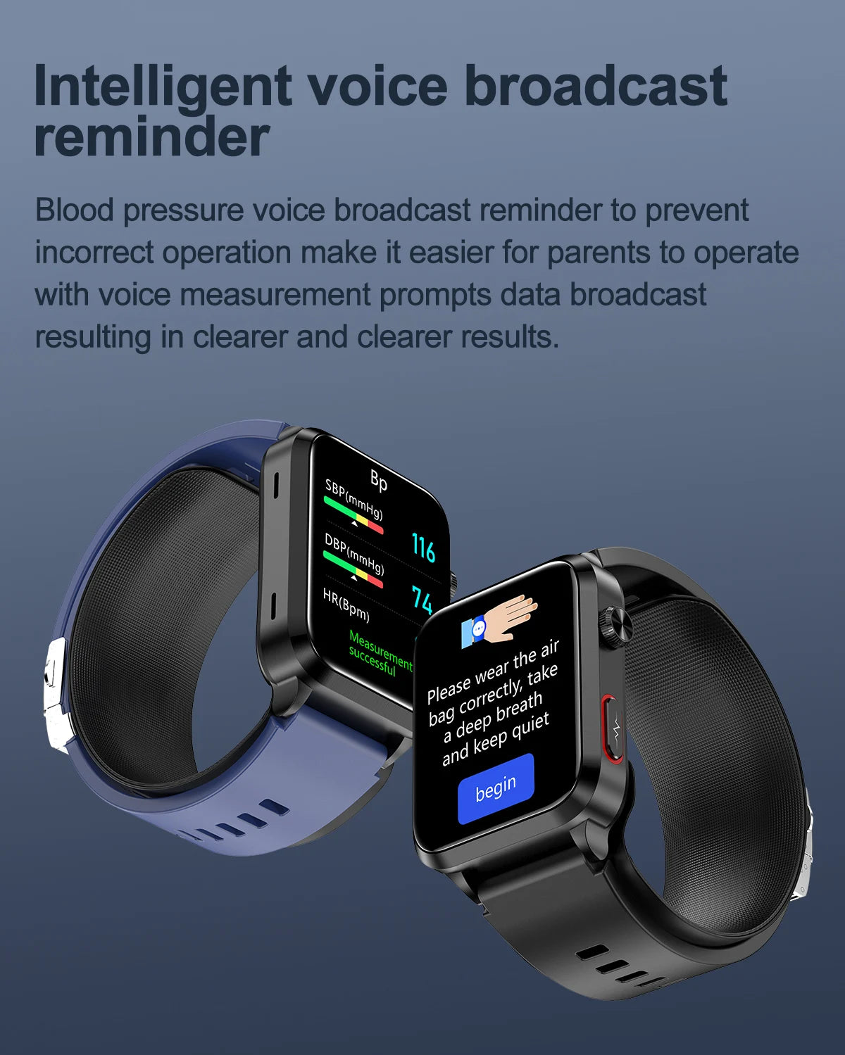 Red Smartwatch with Heart Fat & Uric Acid Monitor