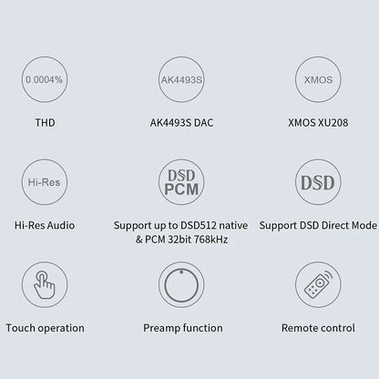 Black E30II LITE High-Resolution DAC with Remote Control