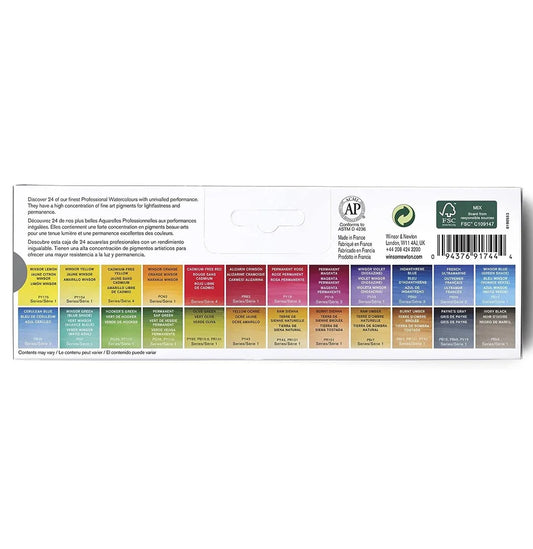 Lightweight Metal Watercolor Palette Box 24 Colours