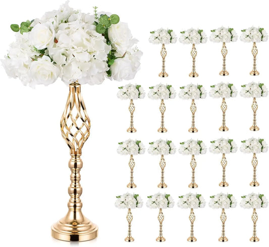Gold 45cm Metal Vase Display for Elegant Arrangements