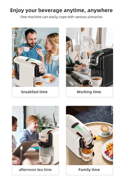 Multi-Pod Espresso Machine Hot and Cold White