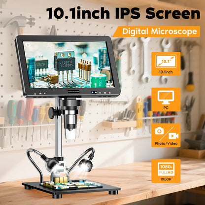 10.1 Inch  LCD Digital Microscope 32GB for Electronics Repair