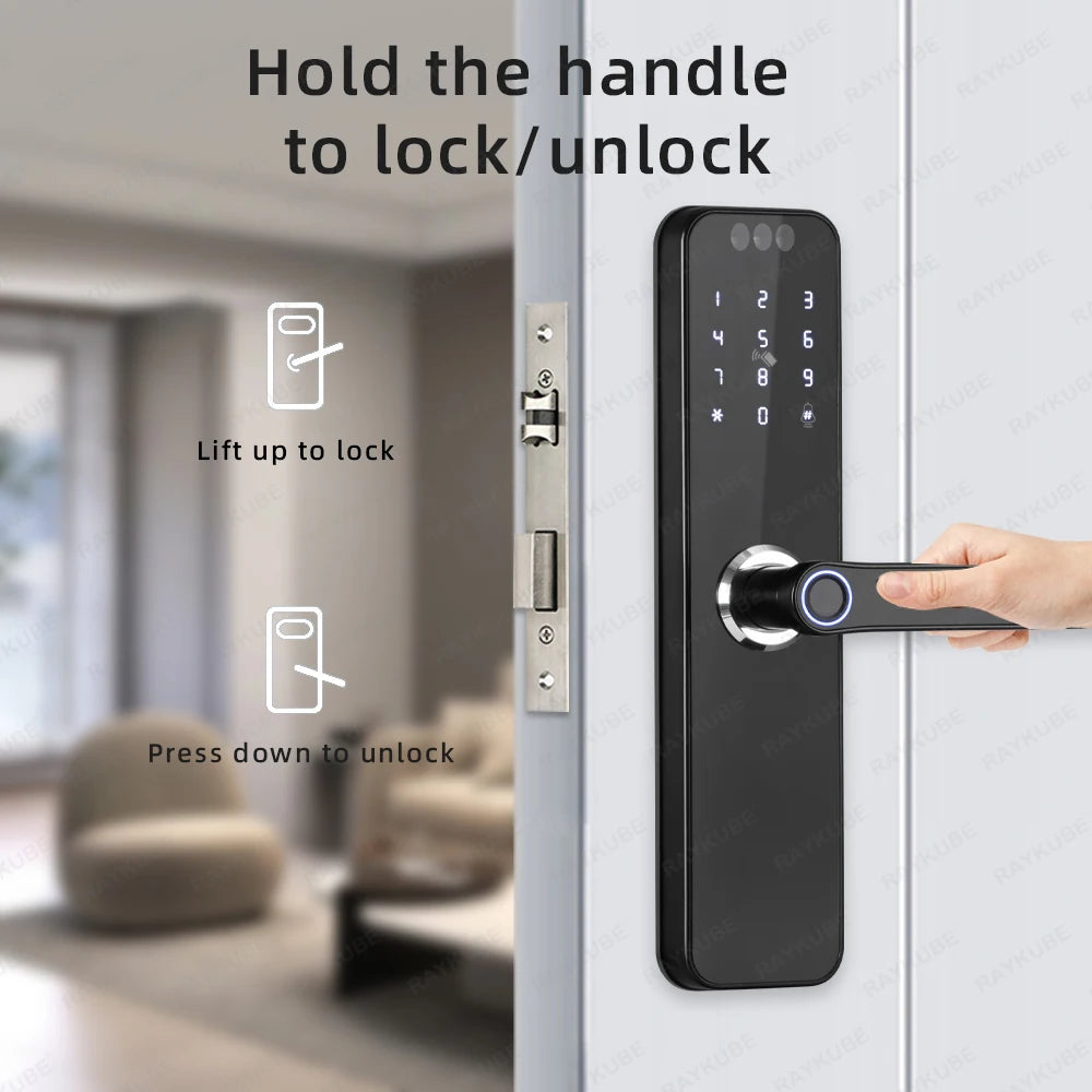 22x200 WiFi Door Lock with Screen & Rechargeable Battery