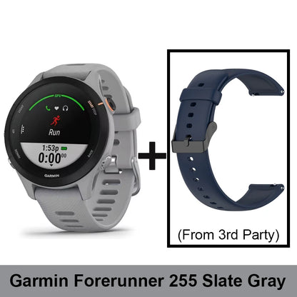 Garmin Forerunner 255 46mm Sports Smartwatch Gray & Blue 14-Day Battery