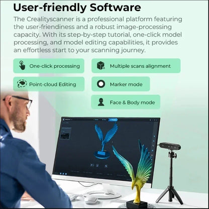 High Precision Handheld 3D Scanner 30FPS Full Colour