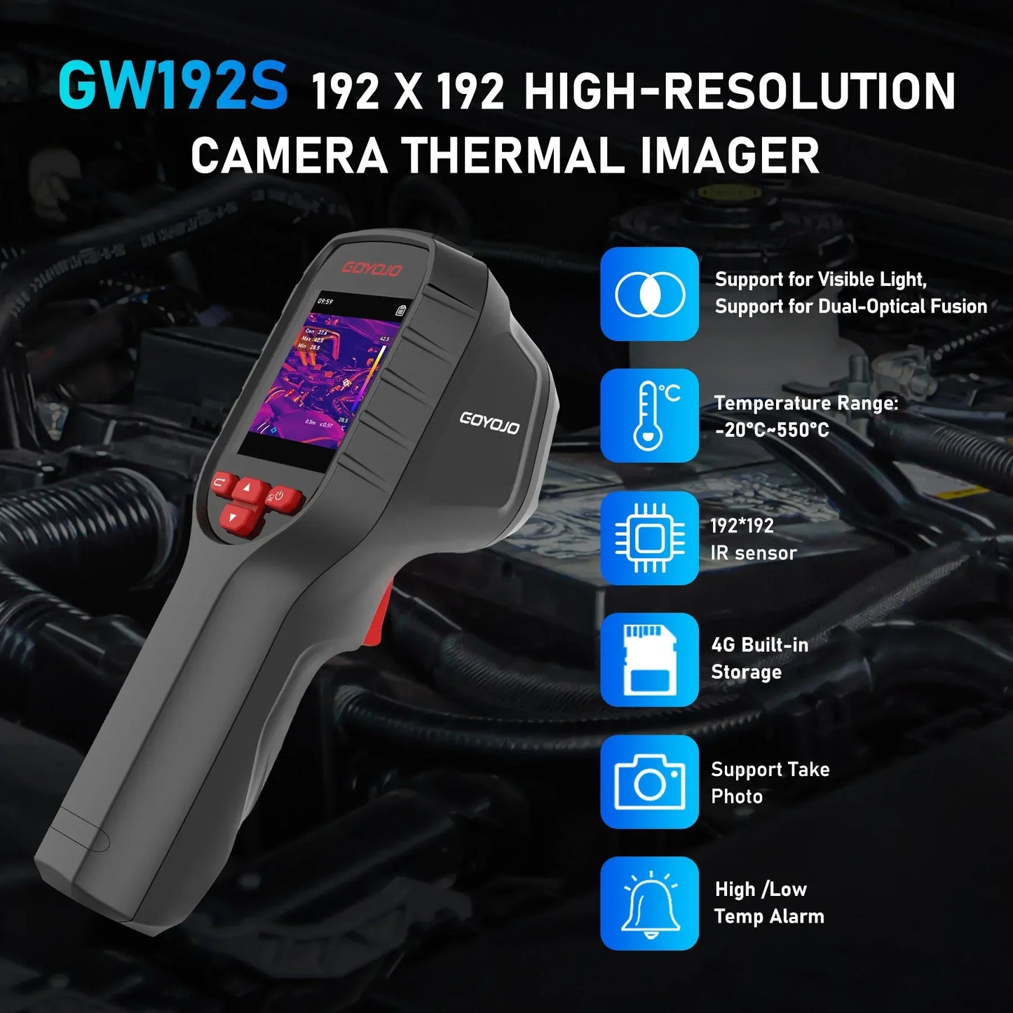 Portable 256×192 Infrared Thermal Imager