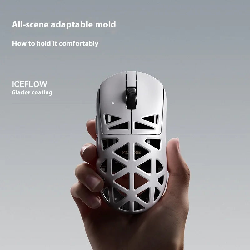 Portable Tri Mode Wireless Gaming Mouse 42000DPI Ultra White