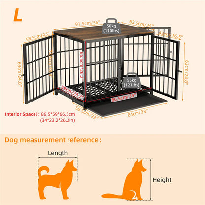 Extra Large Pet Cage with Tray White