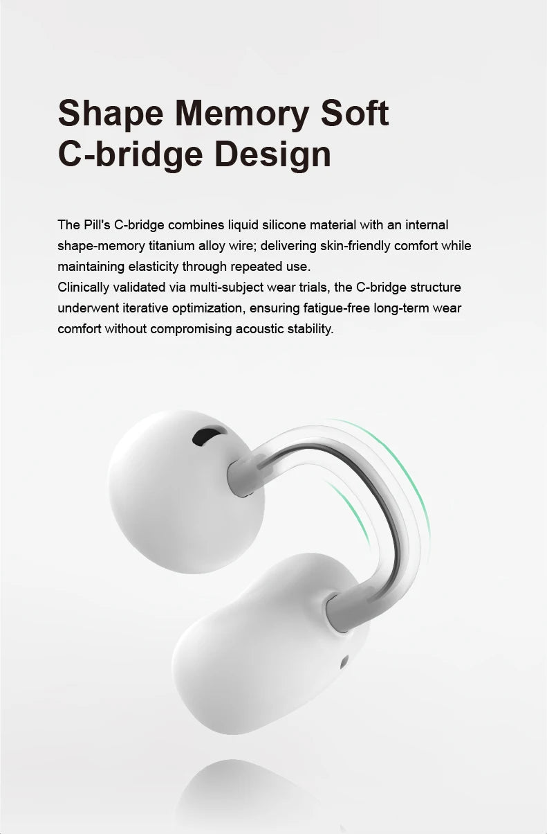Open-Ear Clip Headphones with Waterproof Design and Long Battery