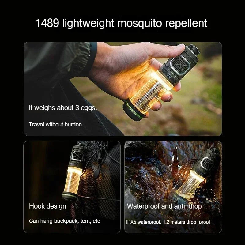 Compact Outdoor 2-in-1 Mosquito Repeller Lamp