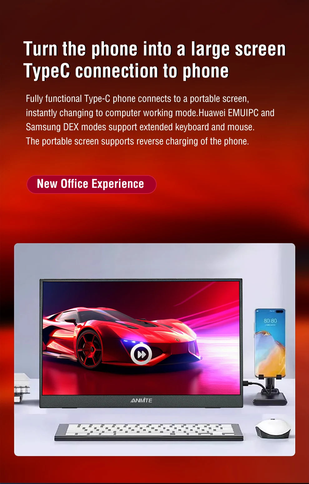 14 inch Portable Touchscreen Monitor for Laptop PS5 Switch