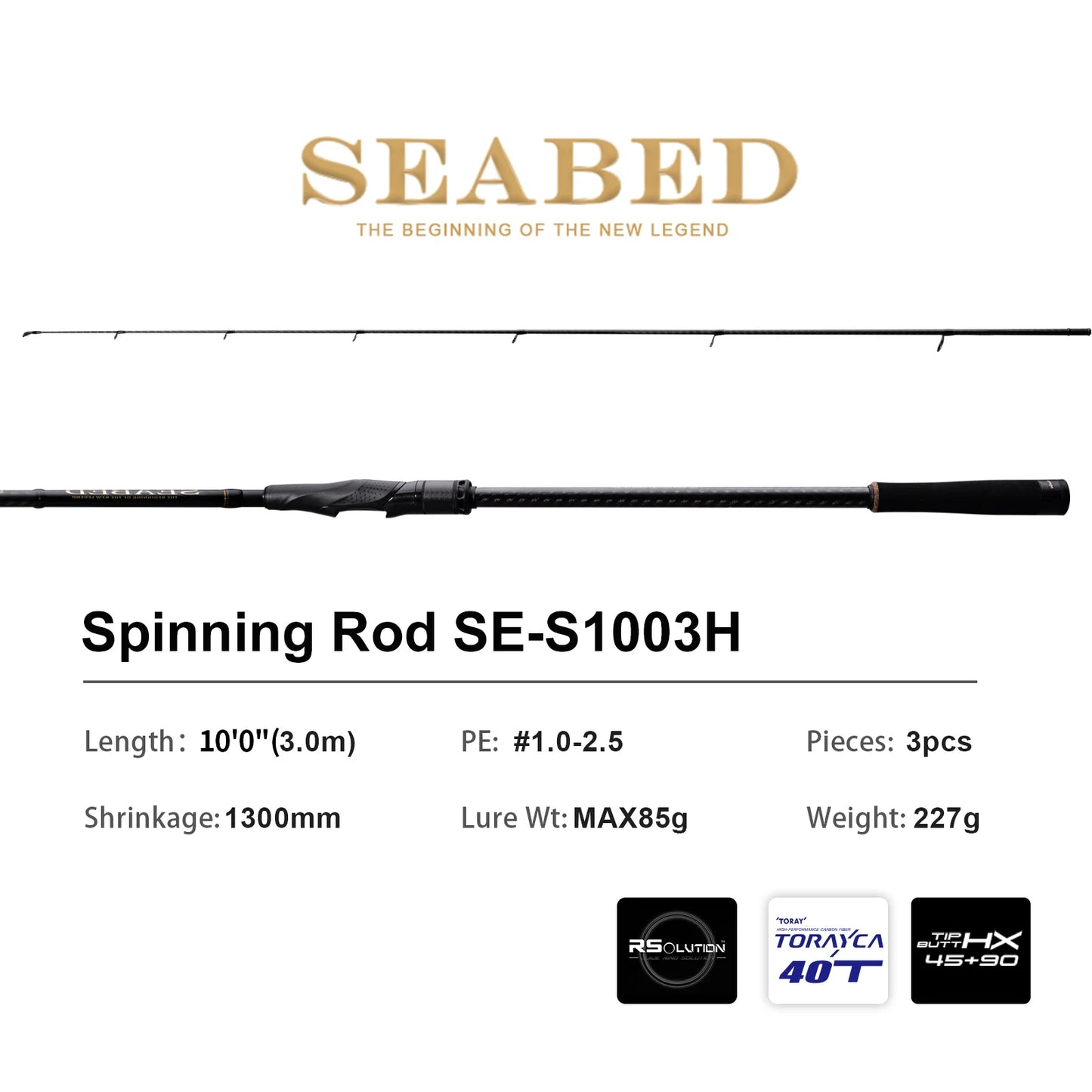 3.0m Heavy Action Fishing Rod for SeaBass