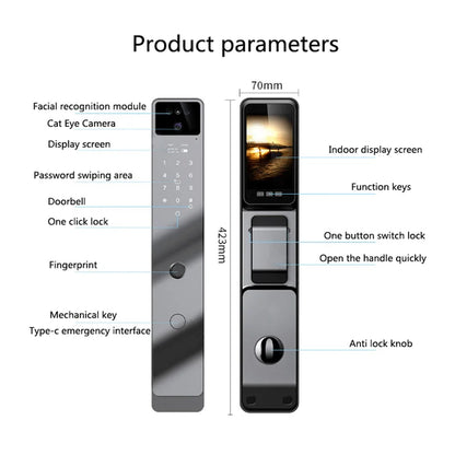 Keyless Household Lock with Fingerprint and Video Camera