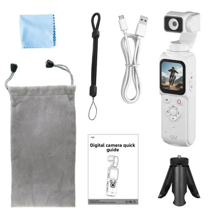 4K Pocket Gimbal Camera 64MP Auto Tracking White