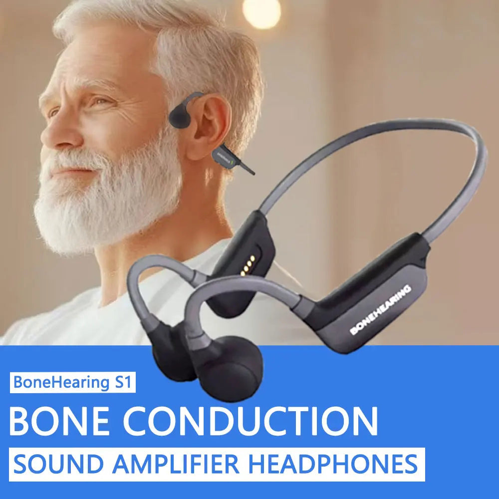 Wireless Bone Conduction Headphones for Seniors and Hearing Aid