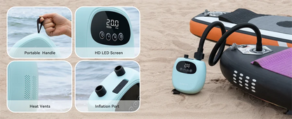 Inflatable Paddle Board Pump with 2600mAh Battery for Fast Inflation